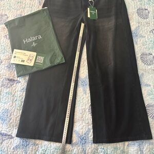 HALARA Women's Wide Leg Black Jeans